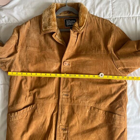 Joseph Barry Men's Vintage  Suede Shearling Lined Chore Jacket Tan Size 2XL - Picture 11 of 13